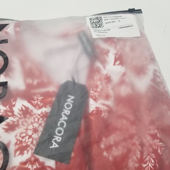 NWT NORACORA CHRISTMAS SNOWFLAKE ABSTRACT V NECK SHIFT CASUAL LONG SLEEVE TOP Si - Picture 8 of 9